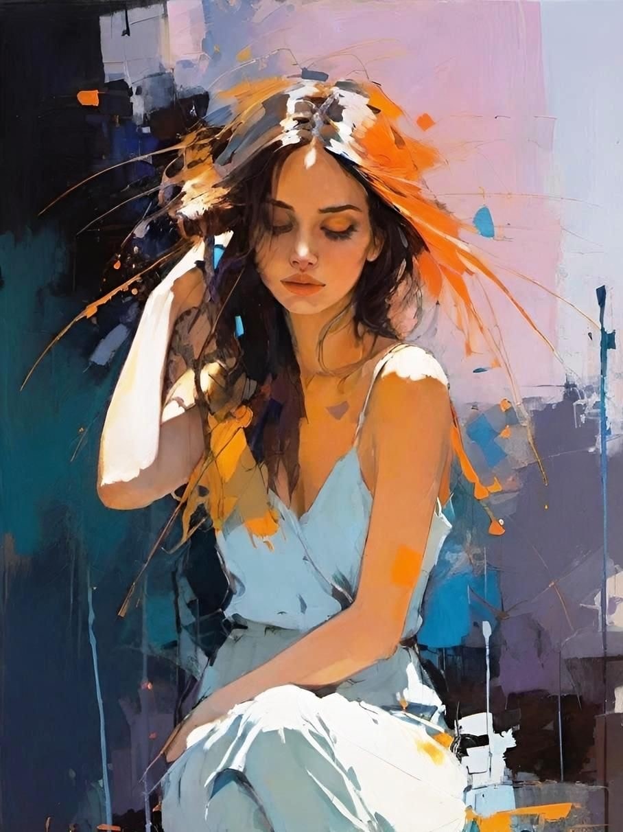 Sajana, Oil on board, 2022